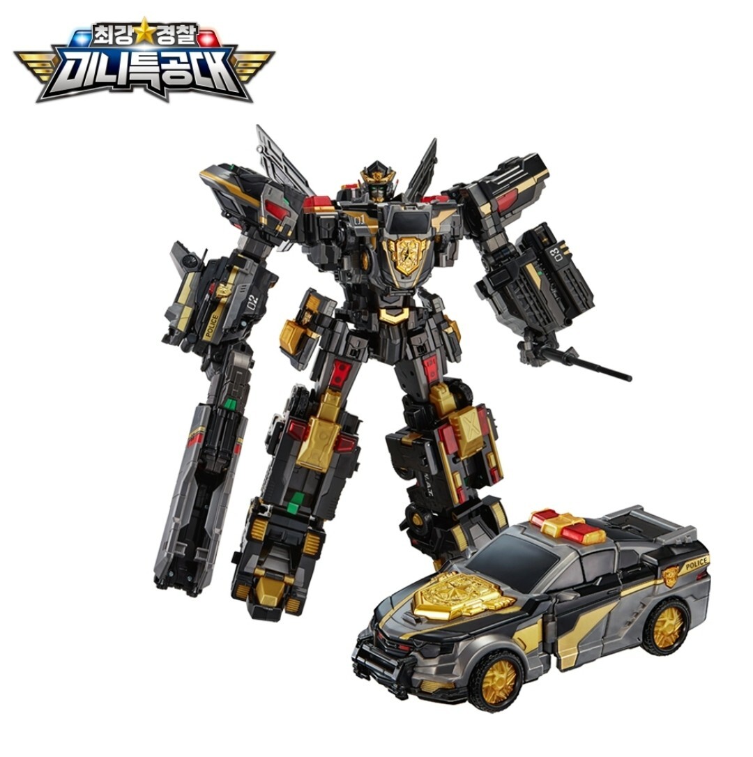 Miniforce Super Cops Justice Titan Black Edition Transformer Robot