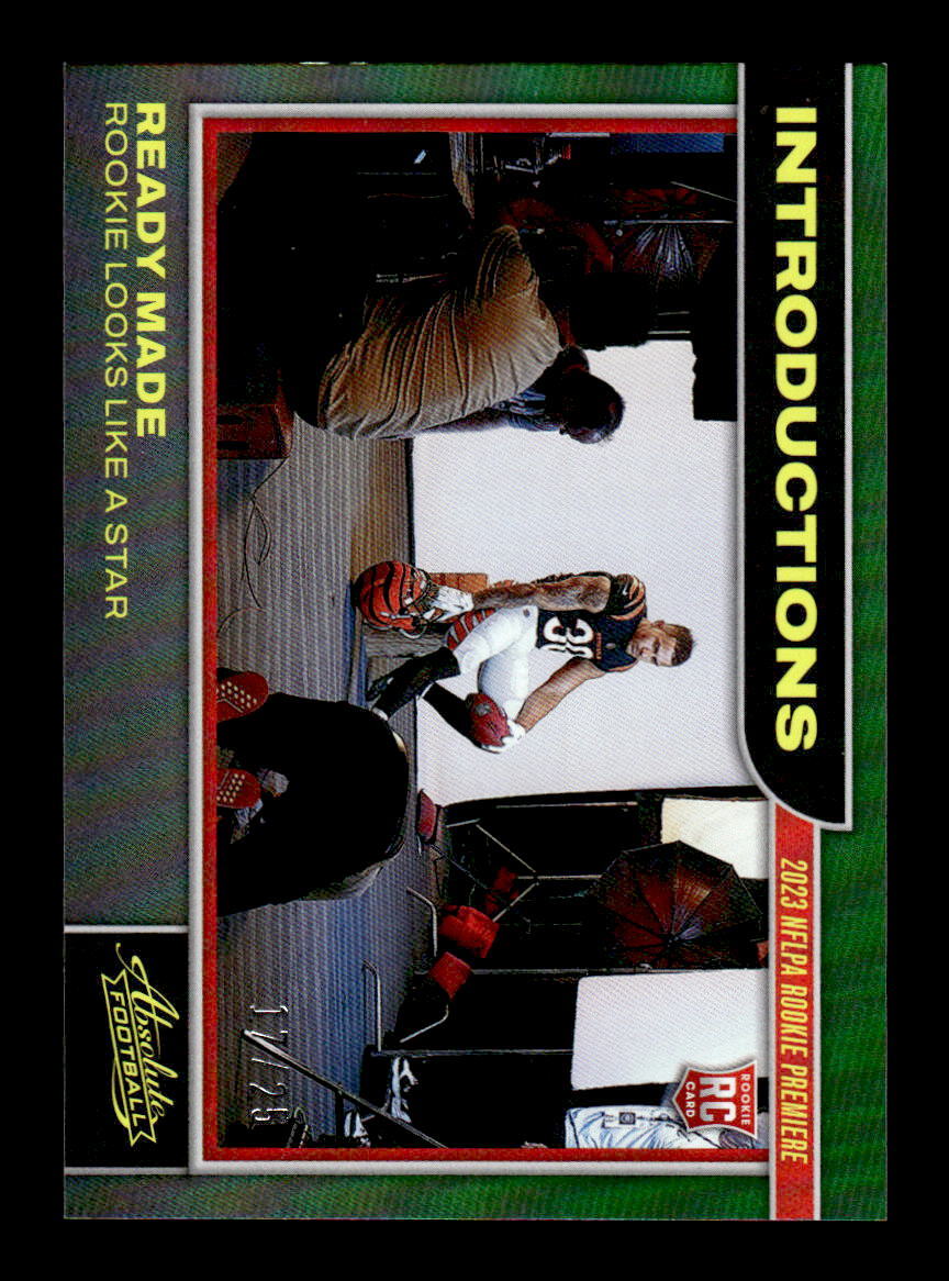 2023 Panini Absolute #14 Chase Brown Introductions Spectrum Green #/25