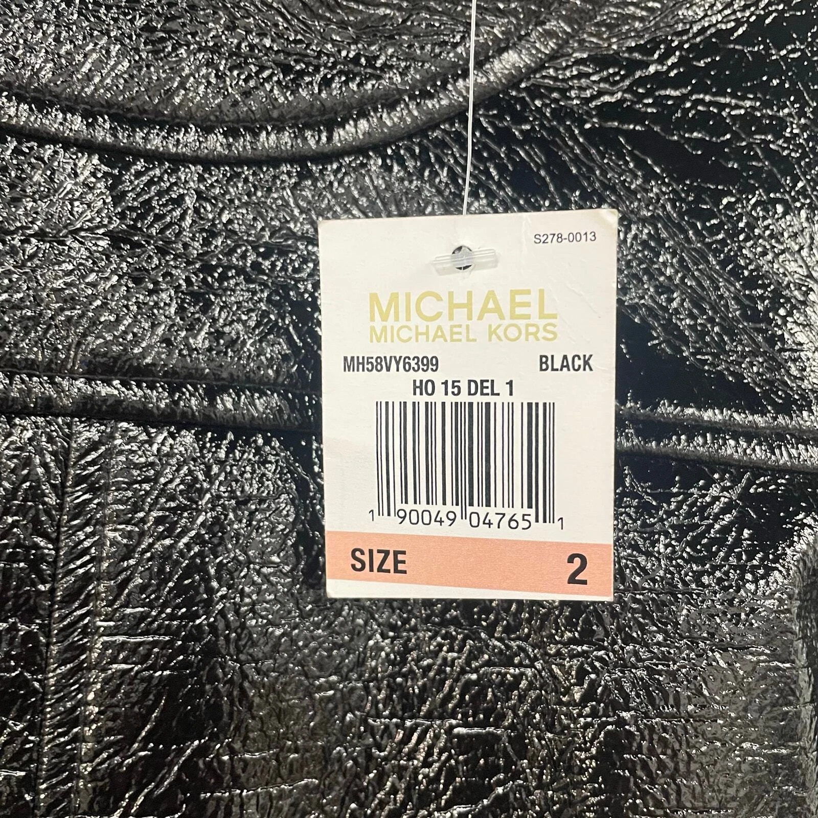 Abito tubino Michael Michael Kors manica corta ecopelle nero donna 2 nuovo con etichette