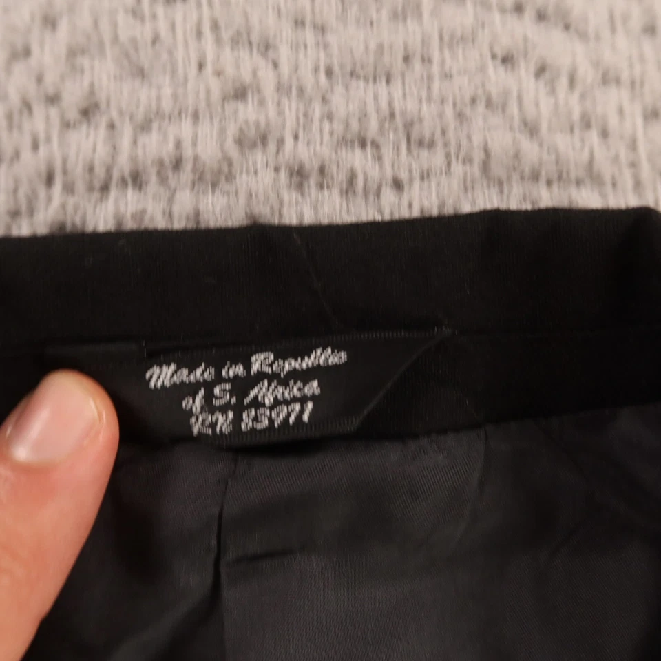 Chaqueta Stanley Blacker M Negro 100% Lana Worsted Sarga Esmoquin Sudáfrica 41R Foto 3 de 4