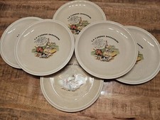 6 Assiettes Porcelaine Décor Anne Ehret Avec Recette Fondue Savoyarde