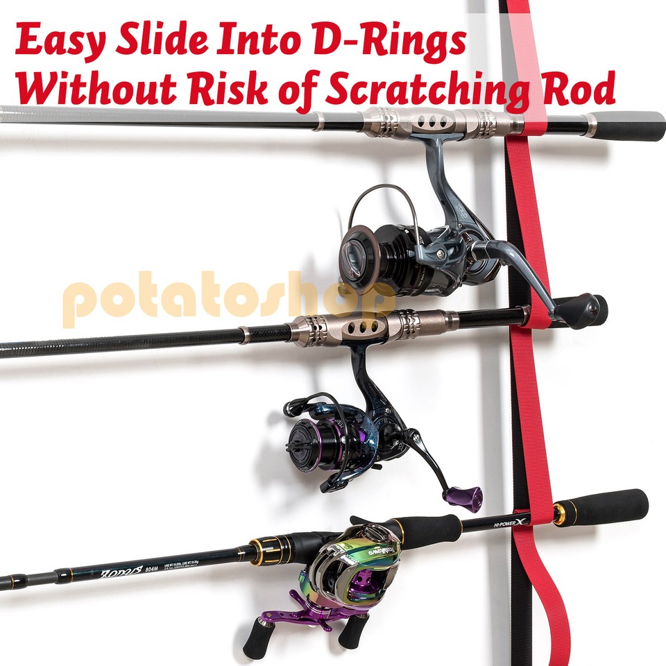 Fishing Rod Rack Storage Hanger Overhead Ceiling Wall Mount Holder for ...