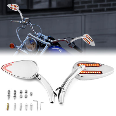 Motorcycle Mirror Brake & Turn Signals For Harley Street Glide