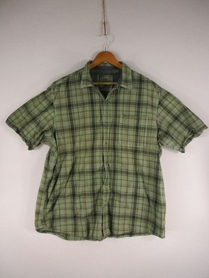 Red Head Brand Co Shirt Mens 2XL Green Plaid Short Sleeve Button Up Casual