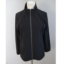 Chico's Jacket 4 0 Black Full Zip Mock Neck Active Women Sporty Layering Stretch