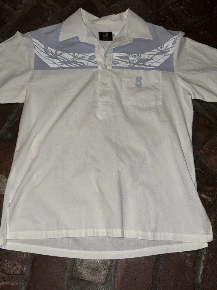 VTG Rare Iolani Men’s 1/4 Button Hawaiian Shirt Size Large - Image 4 of 4