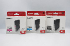 Genuine Canon PGI-2500XL MAXIFY Ink Lot of 3 Black Cyan Magenta New Sealed