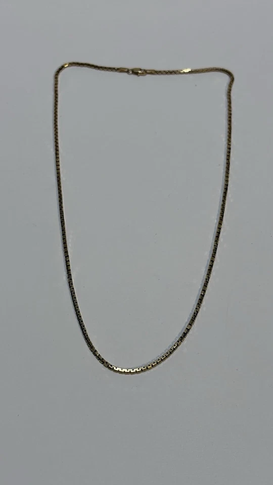 Цепочка из желтого золота 18,25 дюйма ожерелье с венецианскими звеньями из чистого золота 14 карат — 3 мм — 10,1 г - Изображение 2 из 4