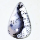 23 CT 5X19X34 mm NATURAL DENDRITE AGATE PEAR CABOCHON TURKEY GEMSTONE DD-369