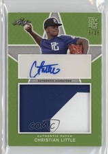 2020 Leaf Perfect Game National Showcase 6/25 Christian Little Patch Auto 1rb1