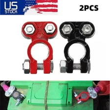 2x Negative&Positive Truck Car Battery Cable Terminals Top Post Connectors Clamp