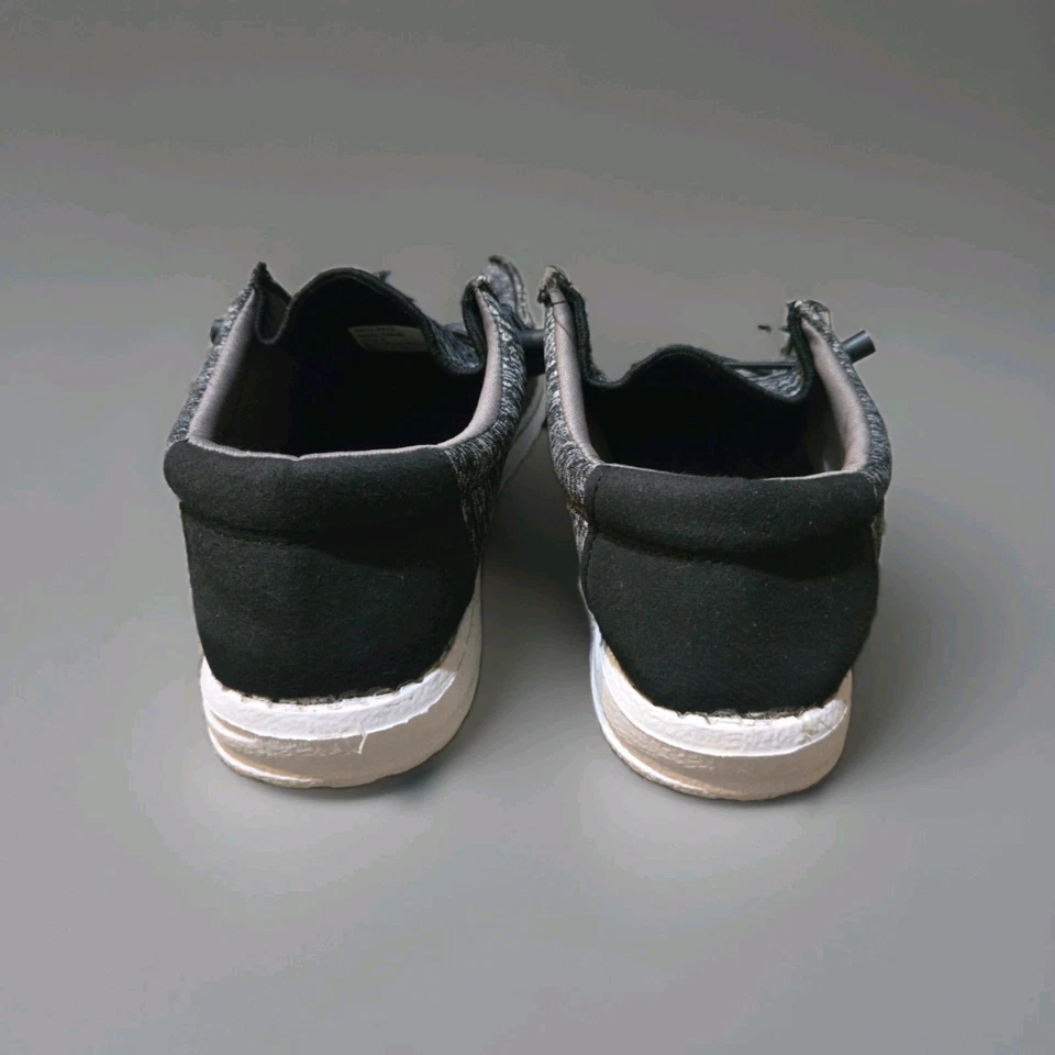 Zapatos sin cordones Hey Dude Dupe Grade School niños talla 6 negros grises Foto 2 de 4