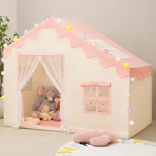 Play Tent for Kids - Kids Tent Indoor with Ball Lights and Mat, Toddler Playh...
