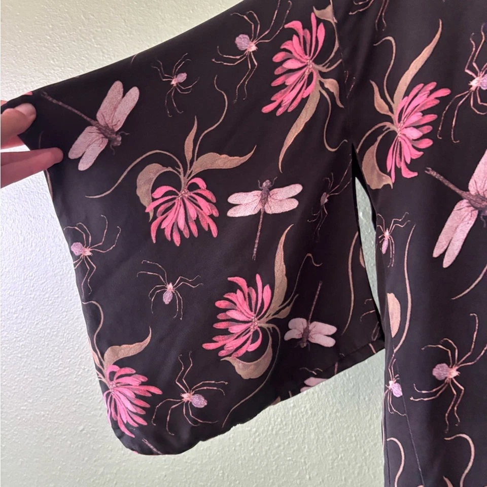 Agent Provocateur Damsella Silk Robe Kimono Spider - Image 4 of 4