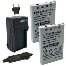 Wasabi Power Battery 2-Pack and Charger for Nikon EN-EL5