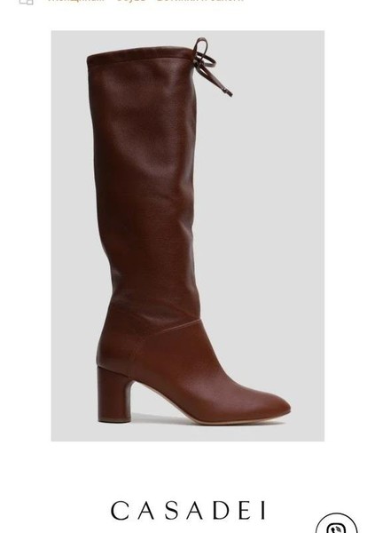 Women Casadei Boots Brown Leather 36.5