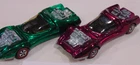 Hot Wheels Redline Mod Quad Lot of 2 GREEN and MAGENTA