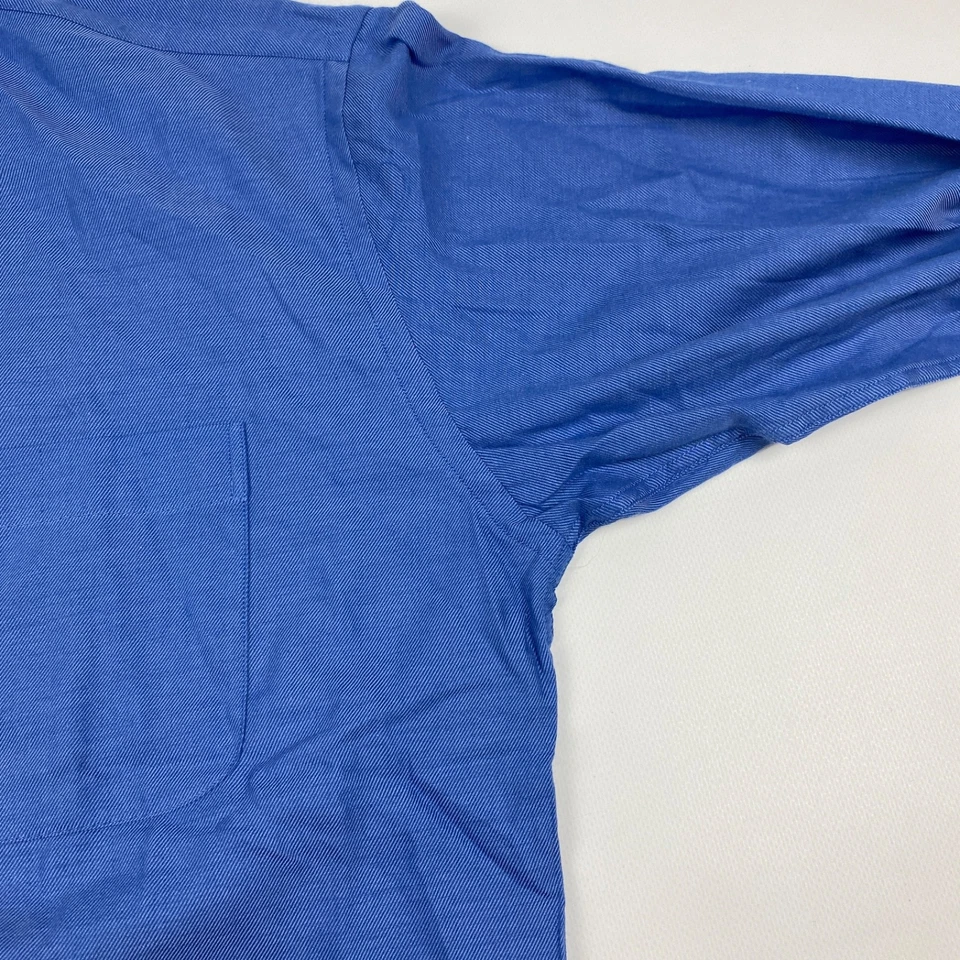 Camisa de Vestir Yves Saint Laurent YSL Pour Homme Rara Lujo Azul Manga Larga Foto 3 de 4