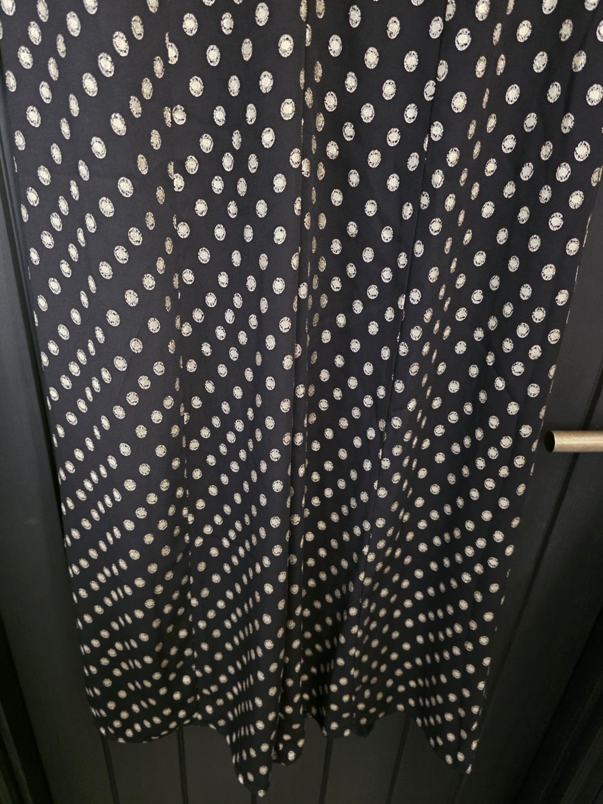 Topshop Finds Black & Gold Spotty Chiffon Crop Leg Jumpsuit Size 8 BNWT RRP £49 image 3