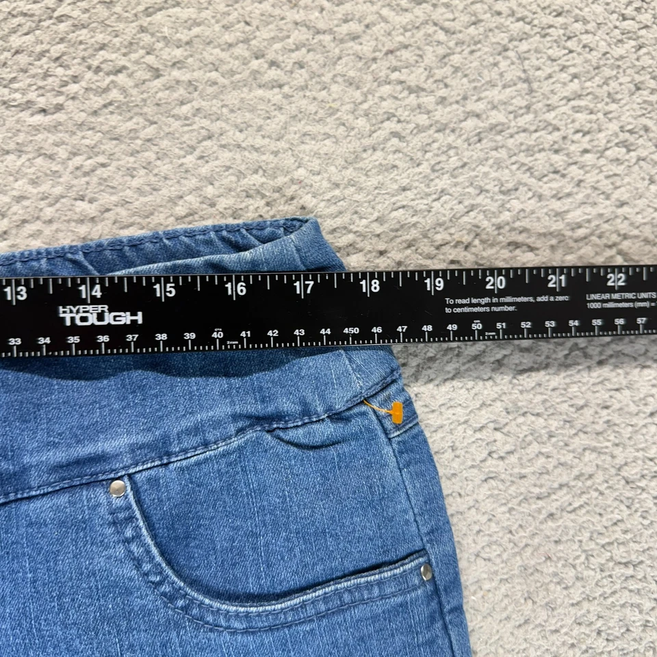 Pantalones Cortos Blair Azul Lavado Medio Mujer Talla 16P Pequeño Elastizados Tiro Alto Denim Pull On Foto 2 de 4