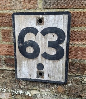 South Eastern Railway Wooden Mile Marker Sign. Late 19th / 20th Century