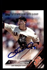 Signed Baseball Card Auto Chris Heston 2016 Topps #267 San Francisco Giants