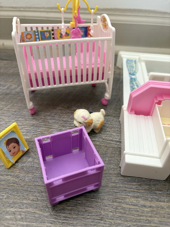 芭比小睡儿童房玩具套装 2001 年美泰 88814 Krissy 罕见全新开放额外配件 — 第 4/4 张图片