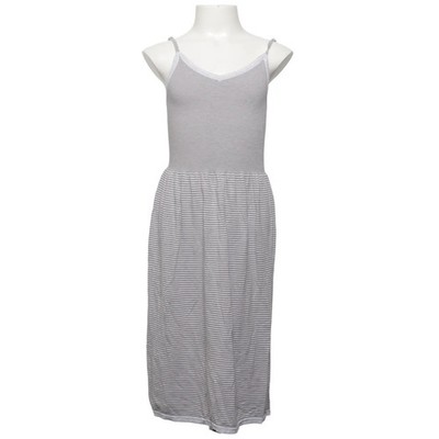 Kleid, Größe: 134/140, Grau/Weiß, Elasthan/Polyamid/Viskose, Streifen #FnS