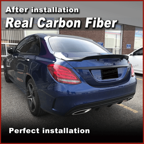 Passt für Mercedes W205 C200 C300 C63 AMG 2015-2021 Carbon Heckspoiler Hecklippe - Picture 4 of 11