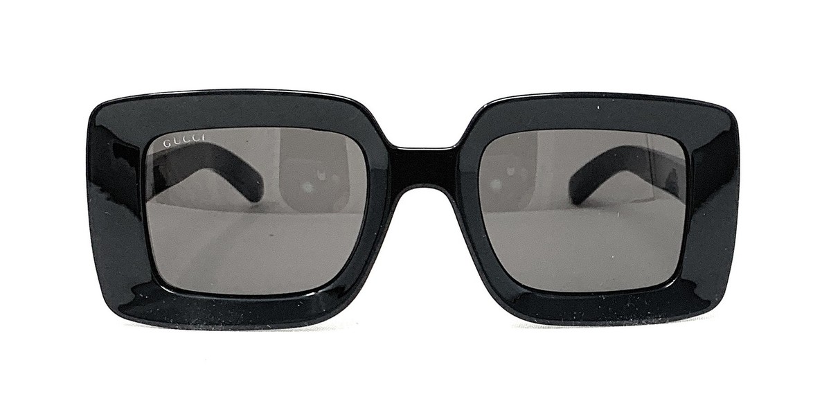 サングラス GUCCI Woman Sunglasses Black GG1718S 001 GUCCI Women's Sunglasses GG1718S 001 Shiny Black Square 51mm