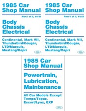 1985 Ford Mustang Thunderbird Cougar Chassis Body Electric Shop Manual 1985 Ford Mustang Thunderbird Cougar Chassis Body Electric Shop Manual