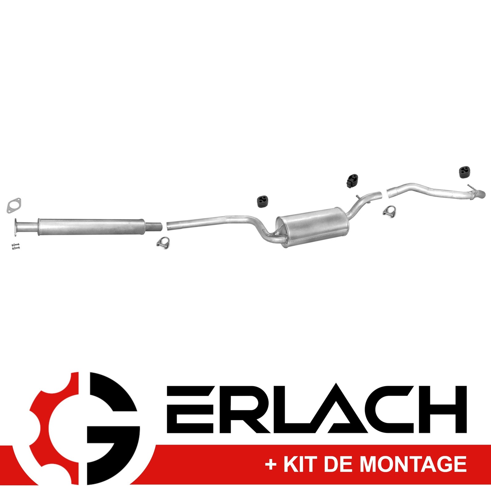Silencieux d'échappement Ford Focus II haute résistance en acier aluminé durable 3546