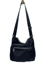 BAGGALLINI Criss Cross Bag.  Crossbody Double Zip With Silver Pulls. Black. 