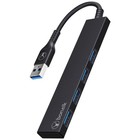BonElk Long-Life 4-Port USB-A USB 3.0 Slim Multiport USB Hub - Black