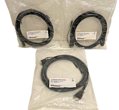 NEW Extron VGA/SVGA CABLE Lot 12ft D-Sub 15-Pin Male to Male +3.5mm Stereo Audio