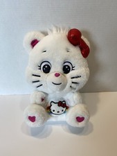 Sanrio x Care Bears Hello Kitty Plush 10 Cheer Bear Pink Stuffed Animal Rare