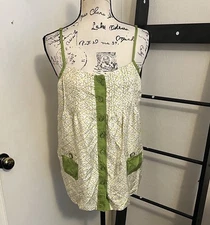 Y2K Juicy Couture Silk Multicolor Button Front Pockets Women Top Size 12 00’s