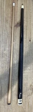 Beautiful Detailed cue 2 piece wooden Pool Que Stick 58.25" 19oz Vintage 8 Ball!
