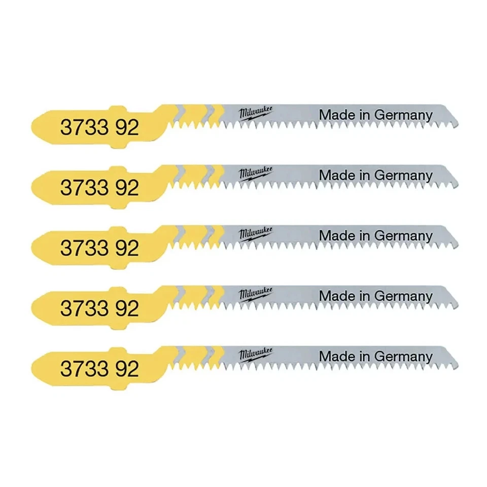 5 x Milwaukee T101AO Jigsaw blades clean cut laminates, plywood, mdf curve cut