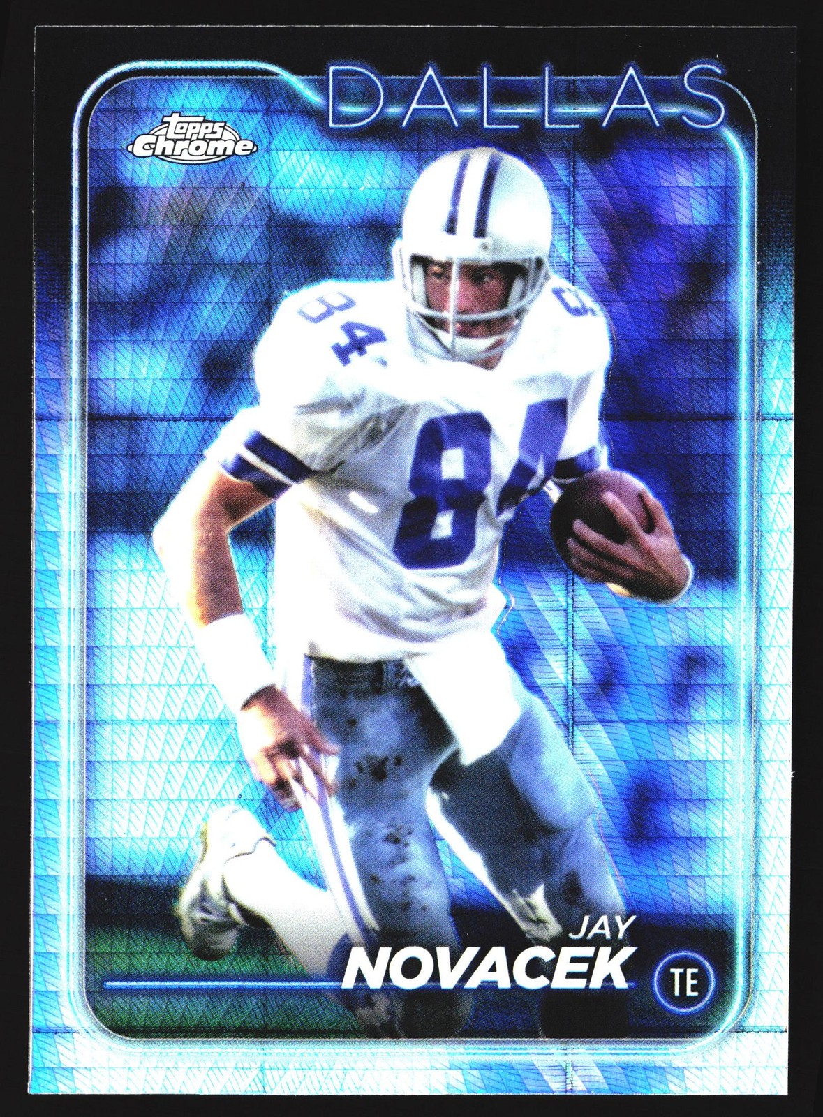 Jay Novacek 2024 Topps Chrome Silver Hyper Dallas Cowboys NFL Card No.50