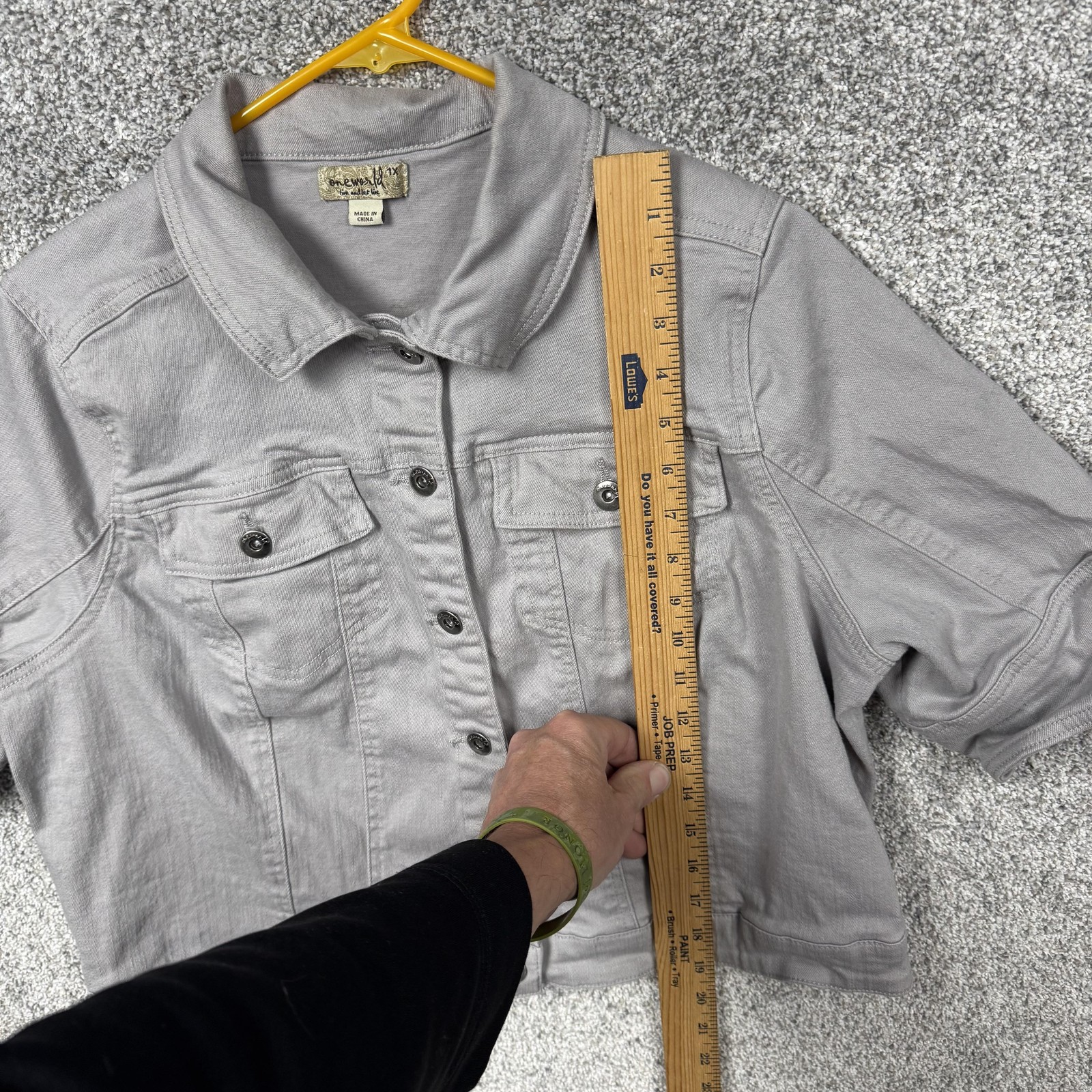 Oneworld Cropped Jacket 1X Plus Utility Retro Y2K… - image 2