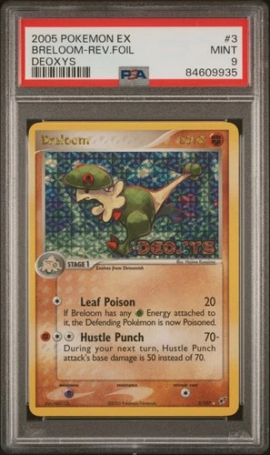 Breloom Ex Deoxys 3/107 Reverse Holo Stamped PSA 9 MINT