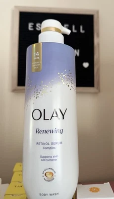 Olay Retinol Body Wash Cleansing Renewing Nighttime Vitamin B3 20oz