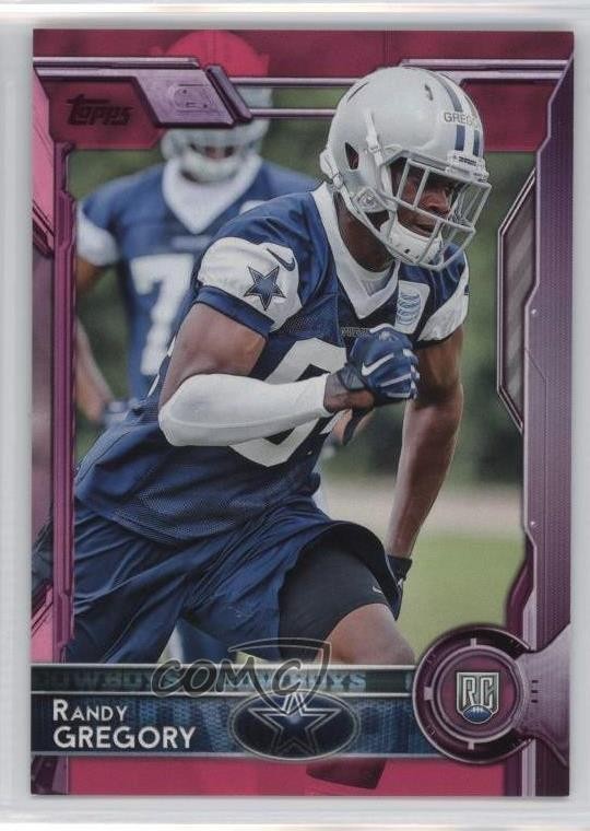 2015 Topps Rookie BCA Pink 323/499 Randy Gregory #486 Rookie RC 0k0
