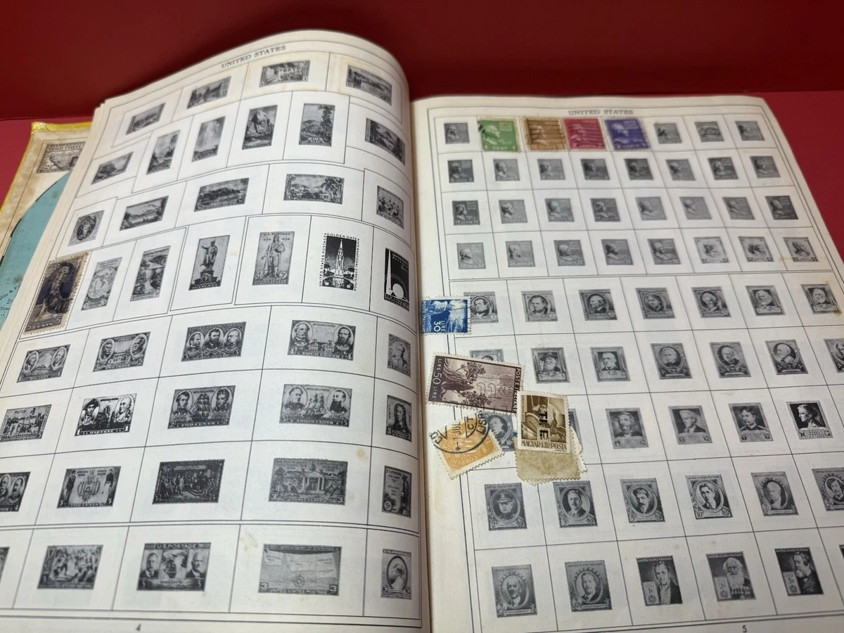My First Stamp Album Vintage 1960 Minkus Publications Includes Many Stamps
