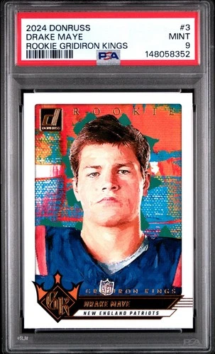 2024 Donruss Rookie Gridiron Kings Drake Maye #3 PSA 9 MINT RC