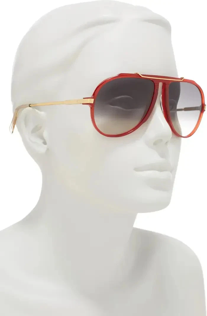 Celine — Celine CL40025I 66B Red Gold/Grey Lens Aviator Unisex Sunglasses, Last Pair