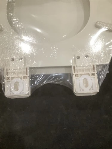 PROFLO Round  Front Wood Toilet Seat Easy Clean Biscuit PFTSWEC1000BS B6 - Picture 7 of 8