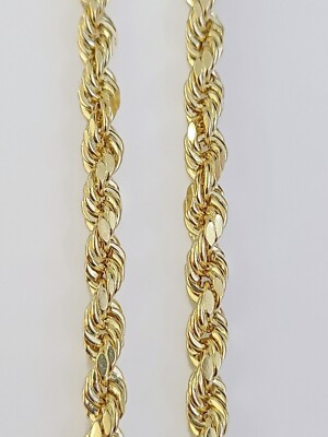 14K Yellow Gold 5mm Rope Chain 22