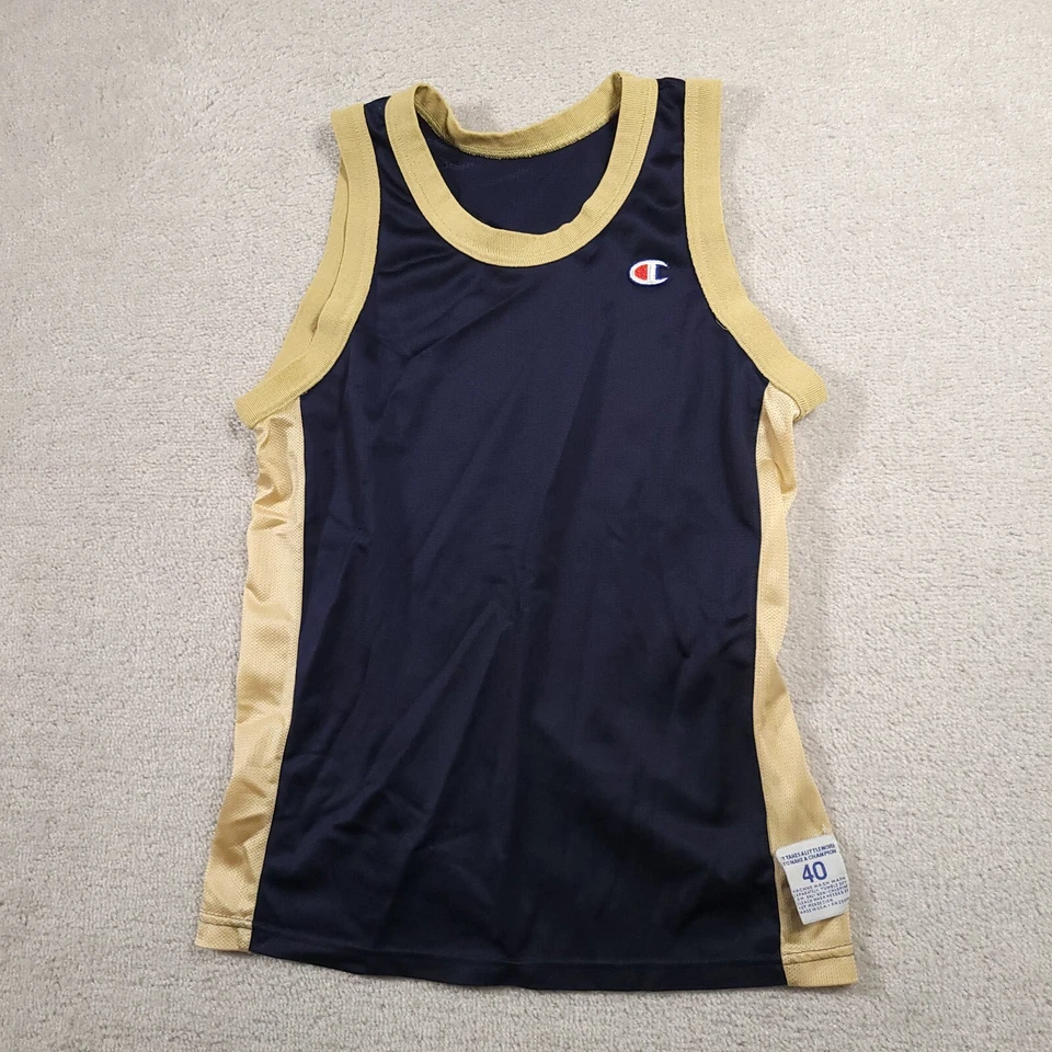 Camiseta de práctica de malla Champion vintage para hombre mediana 40 años 90 Notre Dame hecha en EE. UU. Foto 2 de 4